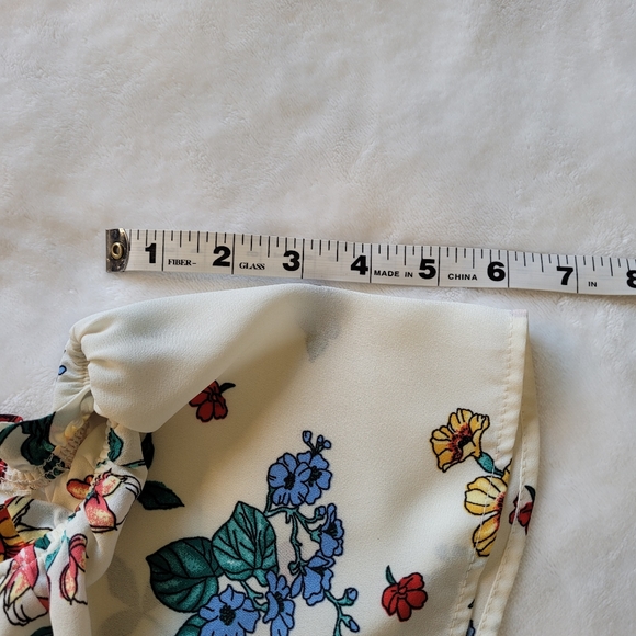 Monteau Floral Cold-shoulder Ruffle Top - Picture 13 of 16